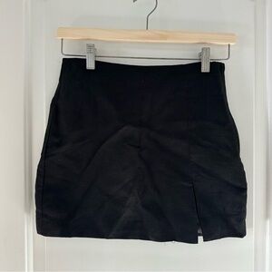 H&M Linen Blend Classic Black Women's Skirt